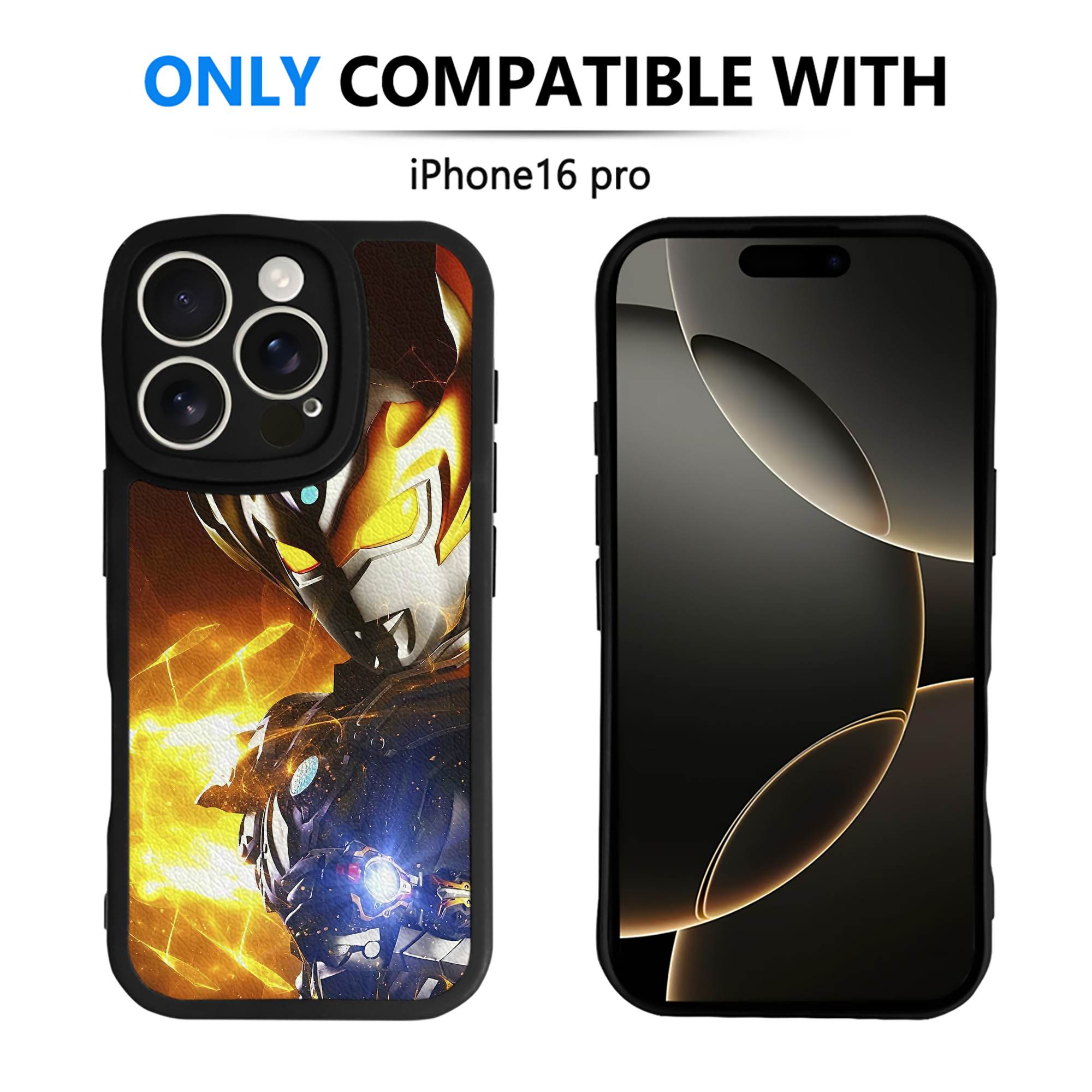 （画像用） ウルトラマン Ultraman 【iPhone 16シリーズ対応】シリコンスマホケース（レザー調） 材質：シリコン